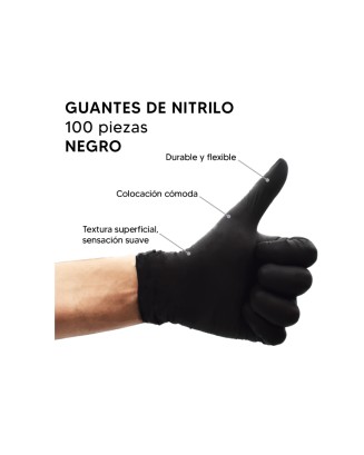 Guante de Nitrilo Negro GRANDE Galaxy Products grande
